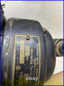 Antique Westinghouse electric fan 4 brass blade early alternating current parts