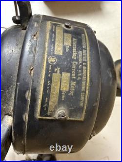 Antique Westinghouse electric fan 4 brass blade early alternating current parts