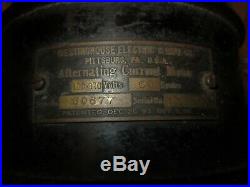 Antique Westinghouse tank fan 60677 wavy wire logo 12
