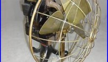 Antique edison fan nice original finish brass 6 blade model ca 1895