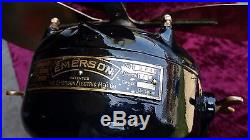 Antique emerson fan 19648 3 speed 16 parker brass blade NO RESERVE
