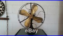 Antique ge brass blade fan