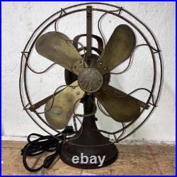 Antique ge brass blade fan Oscillating 3 Speed