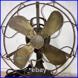 Antique ge brass blade fan Oscillating 3 Speed