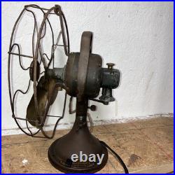 Antique ge brass blade fan Oscillating 3 Speed