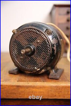 Antique industrial pancake utility electric motor Reynolds Fan Lathe tool VTG