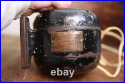 Antique industrial pancake utility electric motor Reynolds Fan Lathe tool VTG