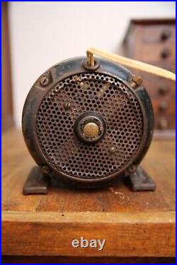 Antique industrial pancake utility electric motor Reynolds Fan Lathe tool VTG