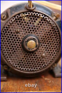 Antique industrial pancake utility electric motor Reynolds Fan Lathe tool VTG