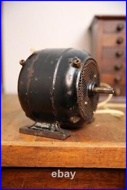 Antique industrial pancake utility electric motor Reynolds Fan Lathe tool VTG