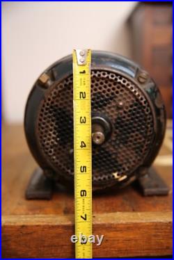 Antique industrial pancake utility electric motor Reynolds Fan Lathe tool VTG