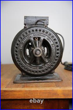 Antique pancake utility motor Emerson for brass blade fan vintage industrial