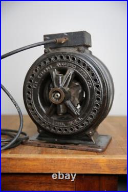 Antique pancake utility motor Emerson for brass blade fan vintage industrial