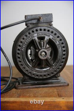 Antique pancake utility motor Emerson for brass blade fan vintage industrial
