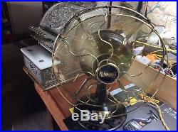 Antique snowflake Menominee Brass cage fan super rare and works good