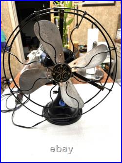 Antique three speed General Electric 12 inch alternating current fan cat 34017