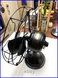 Antique three speed General Electric 12 inch alternating current fan cat 34017