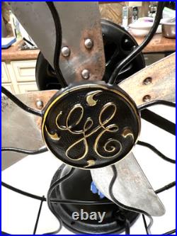 Antique three speed General Electric 12 inch alternating current fan cat 34017