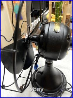 Antique three speed General Electric 12 inch alternating current fan cat 34017