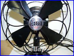 Antique vintage 1935 Delco 8 Oscillating electric fan completely restored
