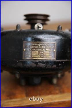 Antique vintage holtzer cabot pancake early electric motor fan brass nameplate Antique vintage holtzer cabot pancake early electric motor fan brass nameplate
