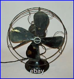 Antique vtg 1920's Brass Blade Electric Fan Century S3C 16 MODEL 264 No N-3