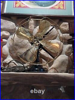 Antique westinghouse brass blade & cage 16 inch fan, works