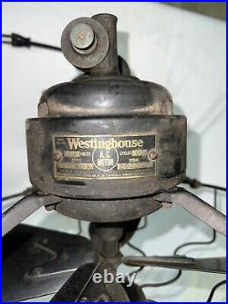 Antique westinghouse fan 1920 315745A Oscillating Brass blade 12 Works