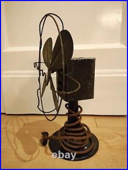 Antiques Marked Iron Electric Desk Fan 1920's RARE Antiques Marked Iron Electric Desk Fan 1920's RARE