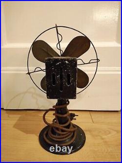 Antiques Marked Iron Electric Desk Fan 1920's RARE Antiques Marked Iron Electric Desk Fan 1920's RARE
