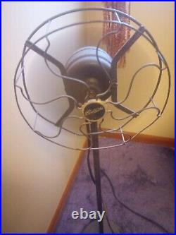 Art Deco 3' Floor Standing Cast Iron Fan By Century 9in