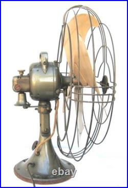BEAUTIFUL Antique Mid Century GE Vintage Vortalex Electric Fan Runs A+. Brass