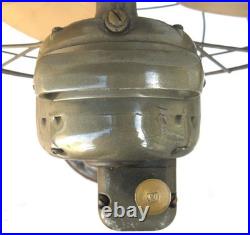 BEAUTIFUL Antique Mid Century GE Vintage Vortalex Electric Fan Runs A+. Brass