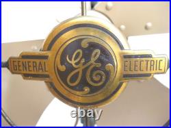 BEAUTIFUL Antique Mid Century GE Vintage Vortalex Electric Fan Runs A+. Brass