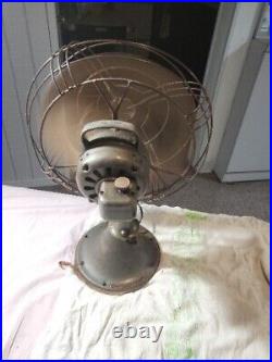 BIG Vintage GE General Electric Vortalex 18 3 Speed Metal Cage Oscillating Fan