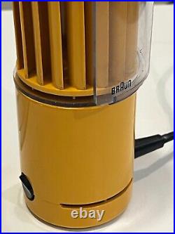 BRAUN HL70 DESK FAN NOS. ORANGE /OCHRE 1970s. SPACE AGE. POP ART. 220 V 50 HZ