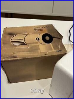 BRAUN HL70 DESK FAN NOS. ORANGE /OCHRE 1970s. SPACE AGE. POP ART. 220 V 50 HZ