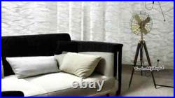 Big Size Solid Wood Tripod Pedestal Brass Antique Electric Fan Industrial Style