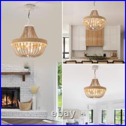 Bohemian Empire Chandelier Fan with 64 Bead Strands, Antique White Gold Finish Bohemian Empire Chandelier Fan with 64 Bead Strands, Antique White Gold Finish