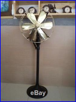 Brass electric fan antique brass fan 14 Blade Orbital Oscillating Floor Stand