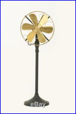 Brass electric fan antique brass fan 14 Blade Orbital Oscillating Floor Stand