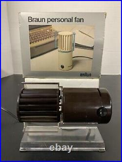 Braun FAN HL-70 1970s Designed by Reinhold Weiss Made in Japan Chocolate Brown