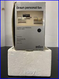 Braun FAN HL-70 1970s Designed by Reinhold Weiss Made in Japan Chocolate Brown