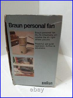 Braun FAN HL-70 1970s Designed by Reinhold Weiss Made in Japan Chocolate Brown