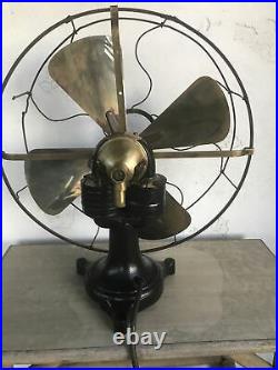 C. 1904 Antique Western Electric Bipolar Brass Blade Fan