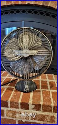 Casablana The Moderne Oscillating Table Fan 16 2968C Art Deco Vintage Fan WORKS
