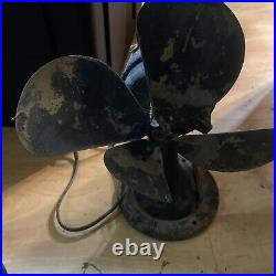 Century Brass Blade Fan No Cage Frame S2A-10 Model 254 110 Volts
