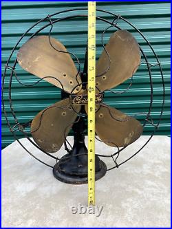 Century Fan Brass Blades Model 154 FOR PARTS OR REPAIR ONLY
