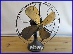 Century Fan Brass Blades Model 263 J-2 S3C-1 6AS IS UNTESTED parts or repair