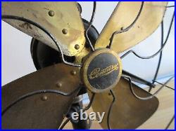Century Fan Brass Blades Model 263 J-2 S3C-1 6AS IS UNTESTED parts or repair